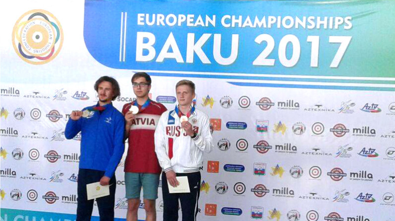 Ernests Erbs - Eiropas junioru čempions 
Foto: Latvijas Šaušanas federācija