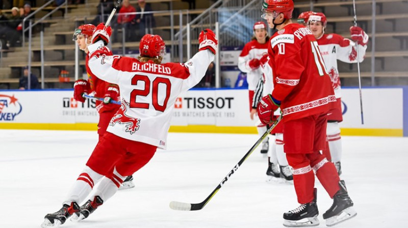 Dānija pret Baltkrieviju
Foto: IIHF