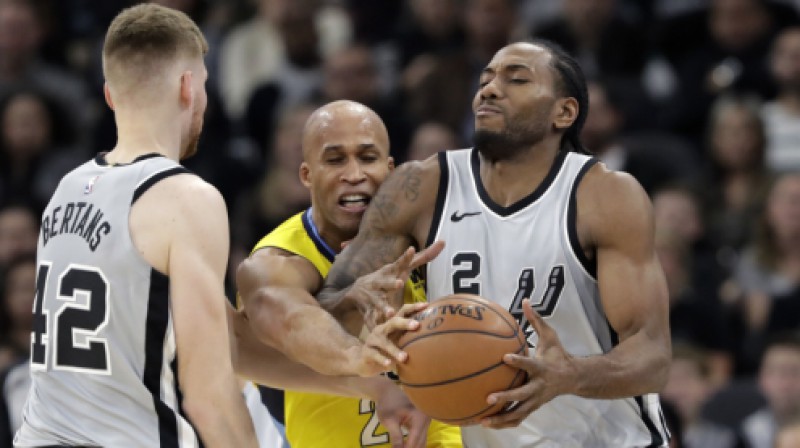 Dāvis Bertāns, Ričards Džefersons un Kavai Lenards
Foto: AP/Scanpix