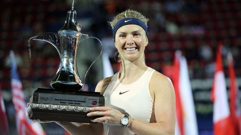 Eļina Svitoļina – divkārtēja Dubaijas čempione
Foto: EPA/Scanpix