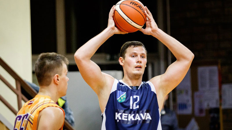 Agnim Čavaram pirmajā finālsērijas spēlē tikai nedaudz pietrūka līdz <i>triple-double</i>. 
Foto: basket.lv