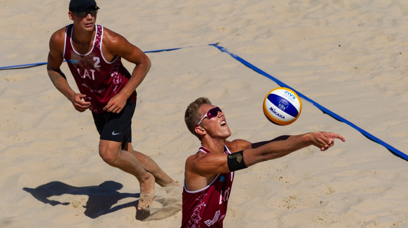 Kristaps Šmits un Mihails Samoilovs
Foto: cev.eu