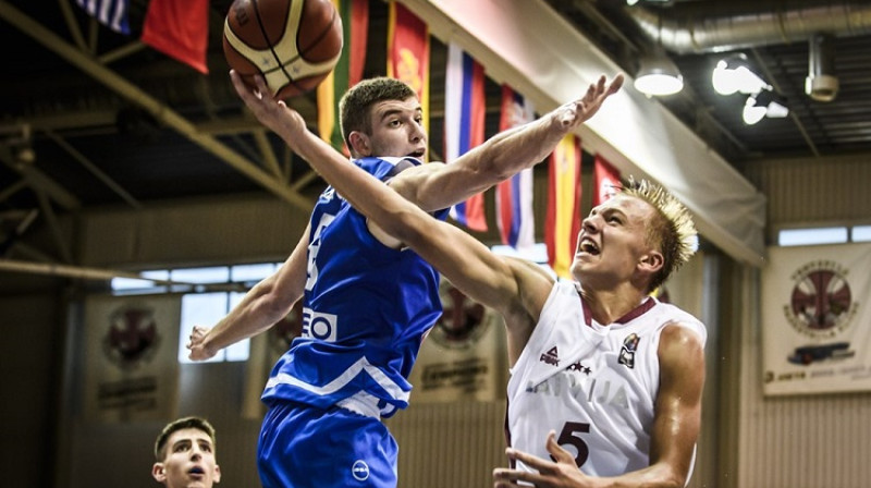 Artūrs Žagars spēlē pret Grieķiju
Foto: FIBA