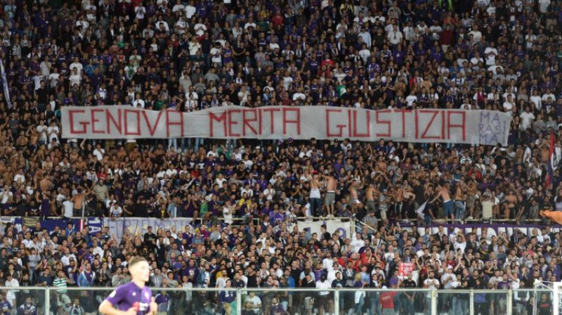 Dženovas stadions vakardienas spēlē
Foto: AP/Scanpix