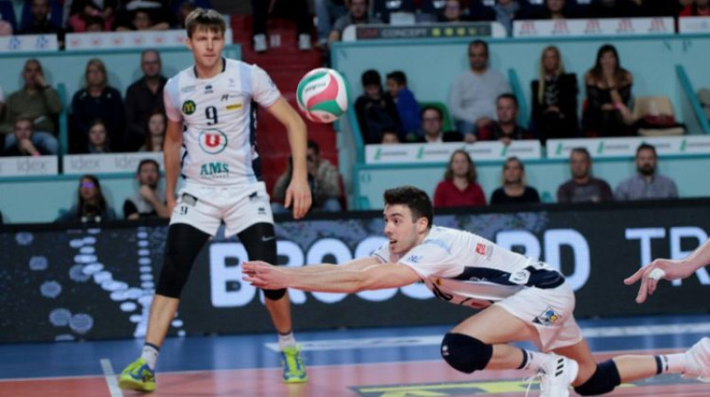 Hermans Egleskalns Tūras komandas spēlē. Foto: toursvolleyball.com