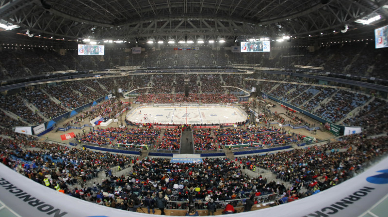 Spēli starp Krieviju un Somiju "Zenit" futbola stadionā apmeklēja 71 381 skatītāji. Foto: Scanpix