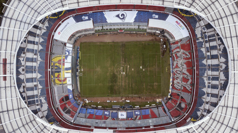 "Azteca Stadium" pirms šosezon plānotās "Chiefs" un "Rams" spēles
Foto: AP/Scanpix