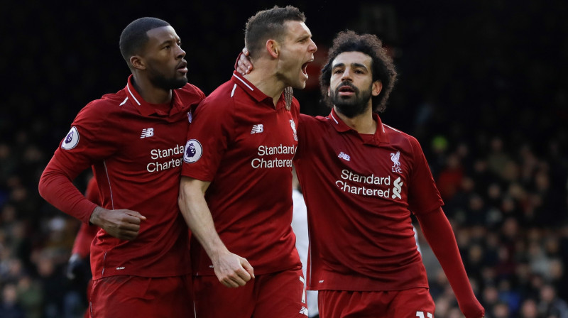 "Liverpool" spēlētāji. Foto: AP/Scanpix