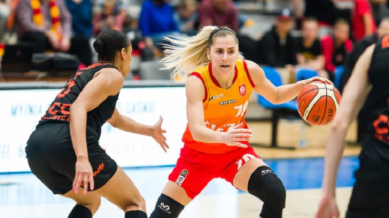 Elīna Dikeulaku: 17 punkti zaudējumā pret "CCC Polkowice". Foto: Basket Liga Kobiet