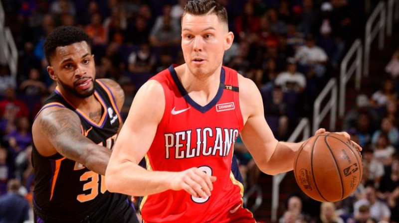 Dairis Bertāns :12 spēles pasaules spēcīgākajā līgā. Foto: Pelicans/NBA