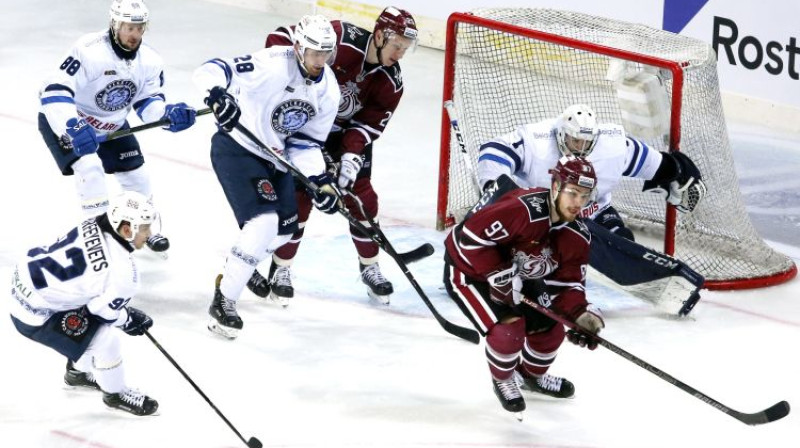 Minskas un Rīgas "Dinamo" spēle. Foto: ZUMAPRESS.com/Scanpix