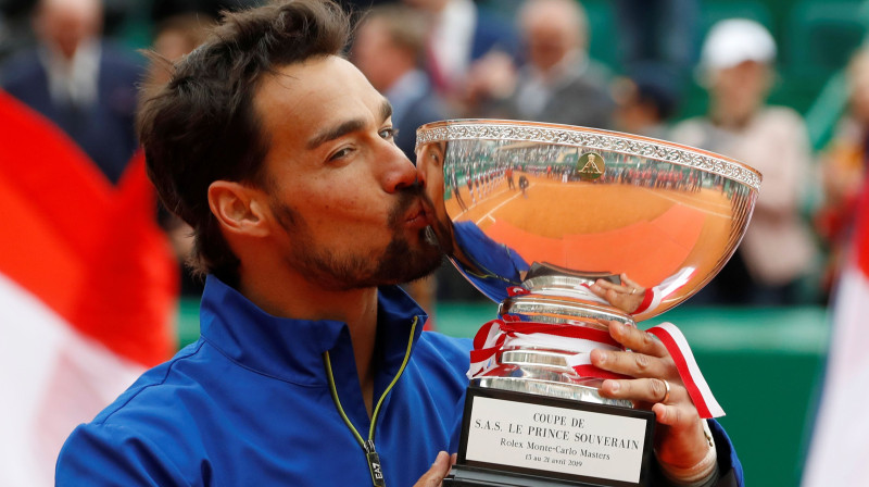 Itālijas pirmais "Masters" turnīru čempions Fabio Foņīni. Foto: Reuters/Scanpix