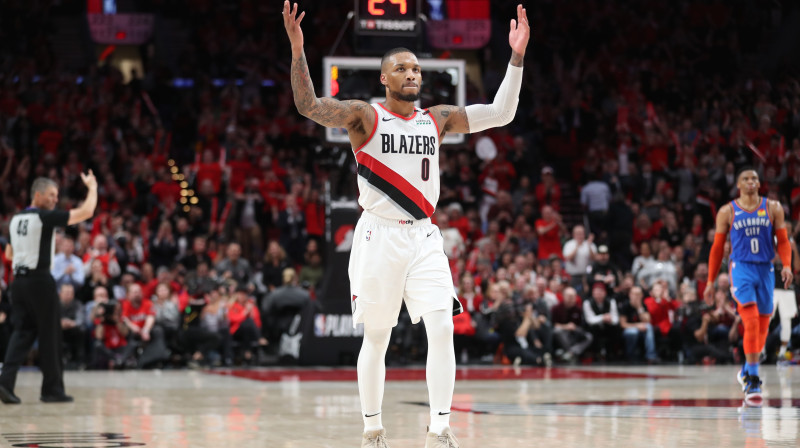 Portlendas "Trail Blazers" līderis Deimiens Lilards. Foto: USA Today Sports/Scanpix