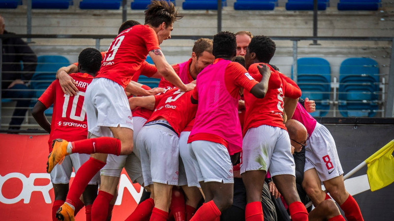 Jūrmalas "Spartaks" futbolisti. Foto: Optibet Virslīga