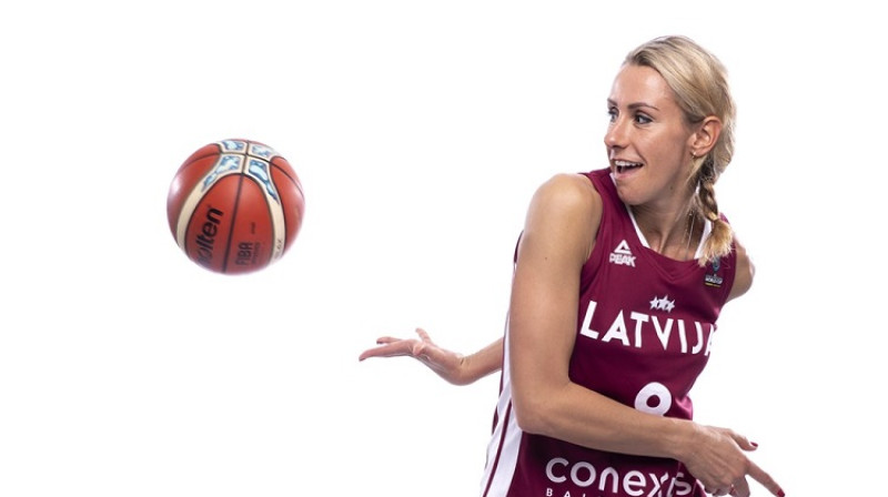 Gunta Baško: 195. spēle Latvijas kreklā. Foto: FIBA