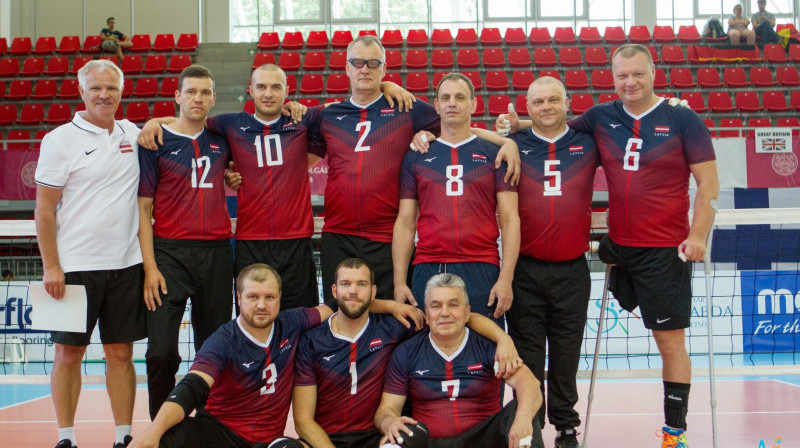 Latvijas sēdvolejbola izlase Eiropas čempionātā. Foto: ParaVolley Europe