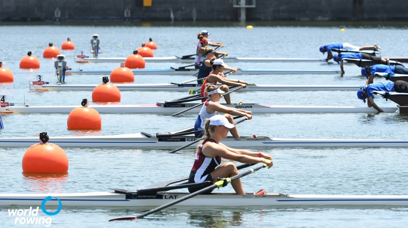 Violeta Levinoka (priekšplānā). Foto: Detlev Seyb/MyRowingPhoto.com