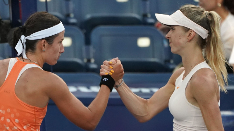 Anastasija Sevastova un Eļina Svitoļina 2018. gadā "US Open". Foto: AP/Scanpix