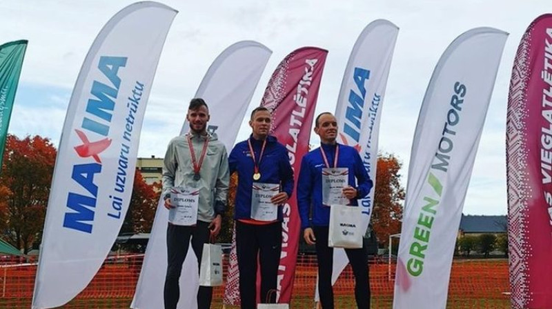 Edgars Šumskis, Reinis Hartmanis, Salvis Gruševs . Foto: LVS