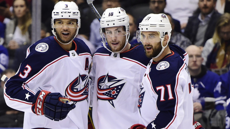 Kolumbusas "Blue Jackets" hokejisti. Foto: Frank Gunn/AP/Scanpix