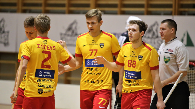 "Latvijas Hipotēka/Oxdog Ulbroka". Foto: Ritvars Raits, floorball.lv