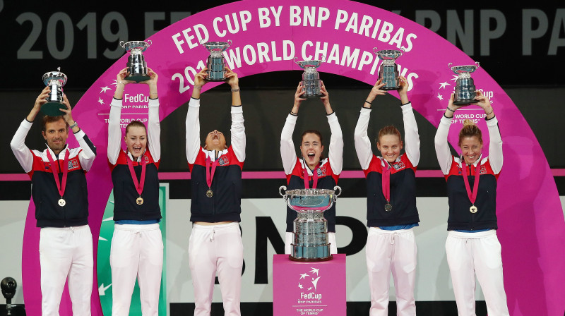 2019. gada "Fed Cup" čempione Francija. Foto: EPA/Scanpix