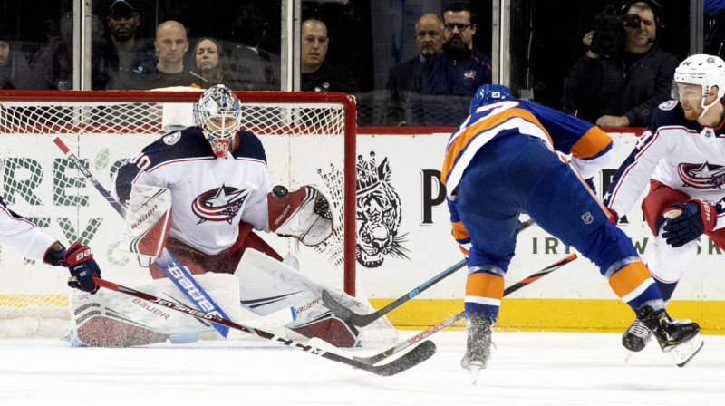 Elvis Merzļikins pret "Islanders", Foto: AP / Scanpix