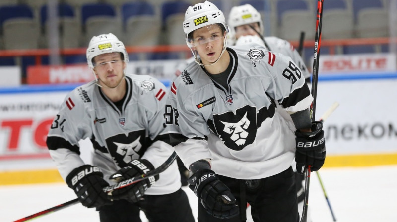 HK "Rīga" hokejisti. Foto: mhl.khl.ru