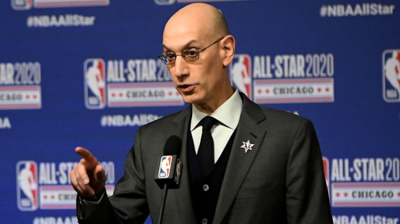 NBA komisārs Adams Silvers. Foto: AFP/Scanpix