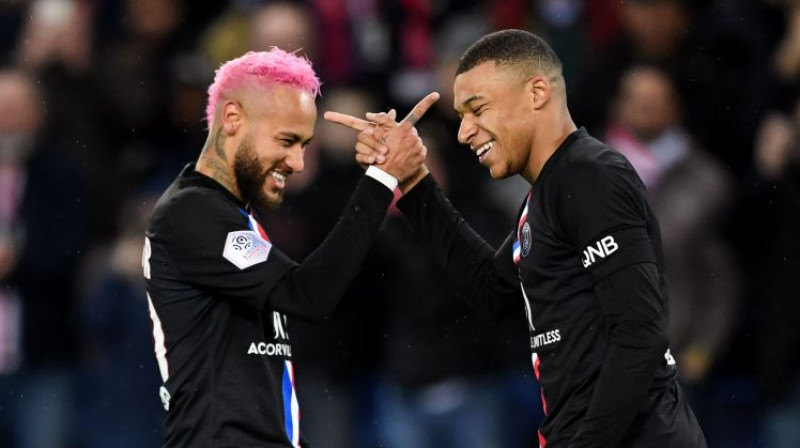 PSG zvaigznes Neimārs un Kilians Mbapē. Foto: AFP/Scanpix