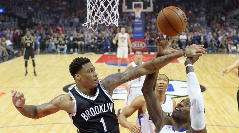 Kriss Makalahs 2016. gada 29. februārī, izbraukuma spēlē pret "Los Angeles Clippers". Foto: AP/Scanpix