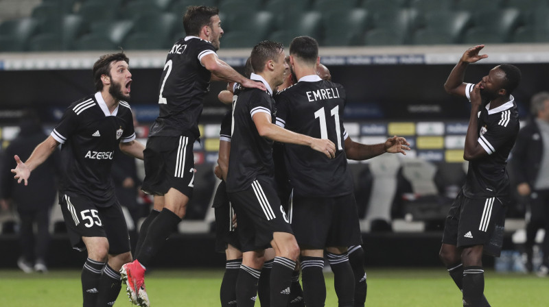 "Qarabağ" futbolisti. Foto: Czarek Sokolowski/AP/Scanpix