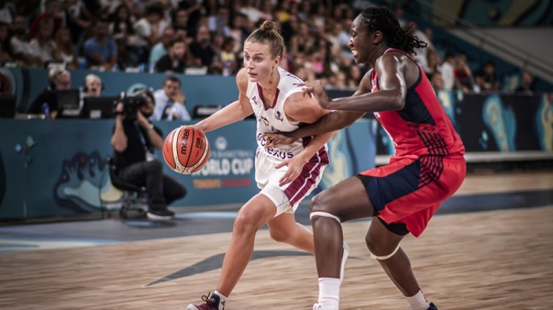 Kitija Laksa: pirmā FIBA spēle valstsvienībā kopš Pasaules kausa. Foto: FIBA