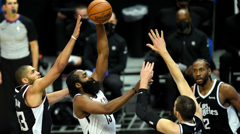 Džeimss Hārdens uzbrukumā. Foto: USA Sports Today/Scanpix