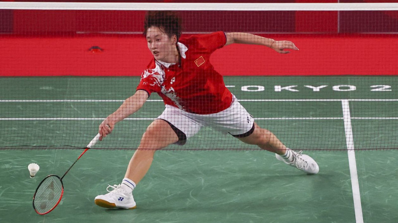 Ķīnas badmintoniste Jufeja Čena. Foto: Reuters/Scanpix