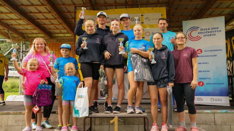 Panākumus guvušie Siguldas sporta skolas audzēkņi. Foto: Sandra Meldere.