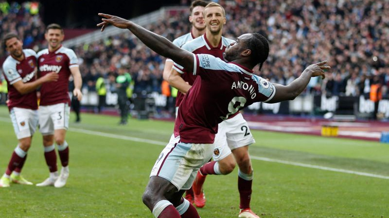 Mikels Antonio pēc gūtajiem vārtiem. Foto: AFP/Scanpix