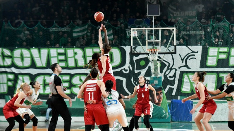 Kristīne Vītola 2022. gada 16. martā. Foto: basket.gr