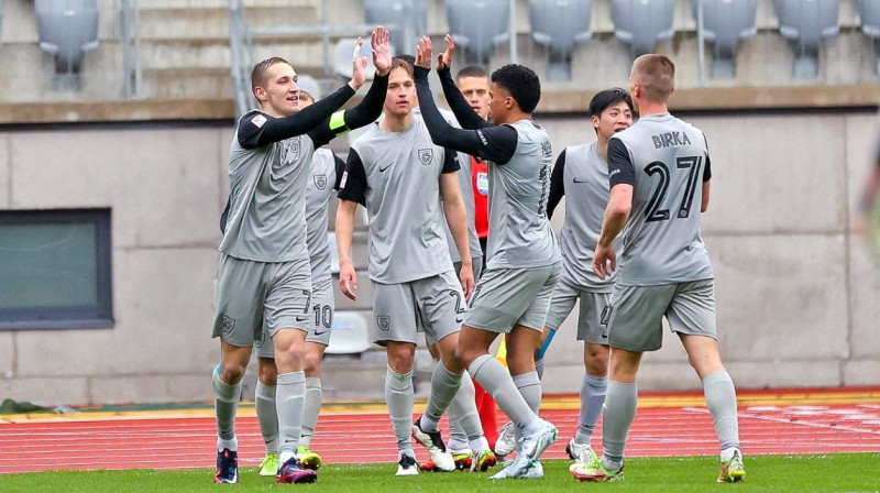 "Valmieras" futbolisti. Foto: Jānis Līgats/Valmiera FC