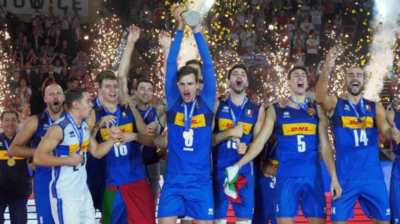 Itālijas valstsvienība – 2022. gada pasaules čempione. Foto: Janek Skarzynski/AFP/Scanpix