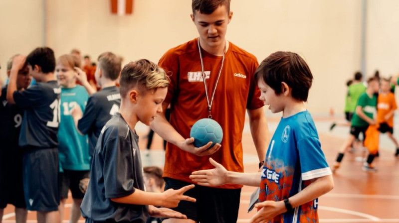 Mini handbola festivāls. Foto: handball.lv