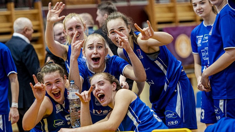 Daugavpils basketbolistes 2022. gada aprīlī. Foto: Renārs Koris