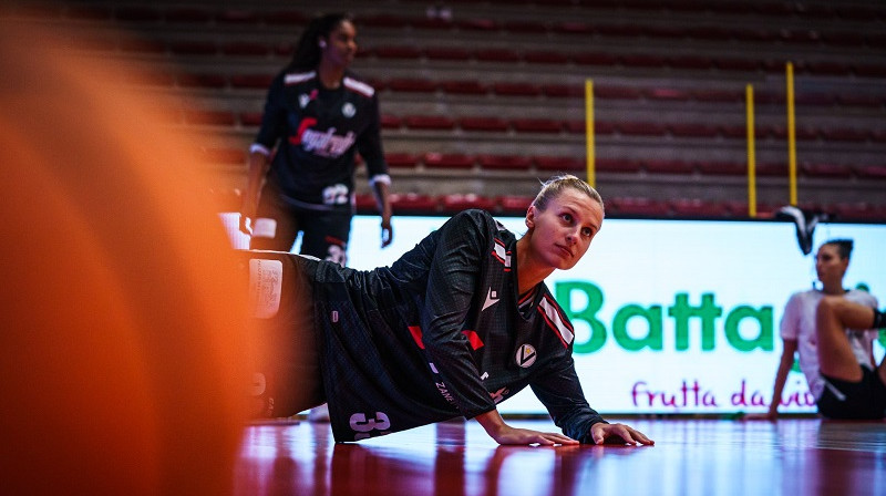 Kitija Laksa 2022. gada 16. oktobrī. Foto: Virtus Bologna