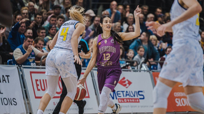 Ieva Pulvere un "Galatasaray": trešā uzvara Eiropas kausā. Foto: EuroCup Women