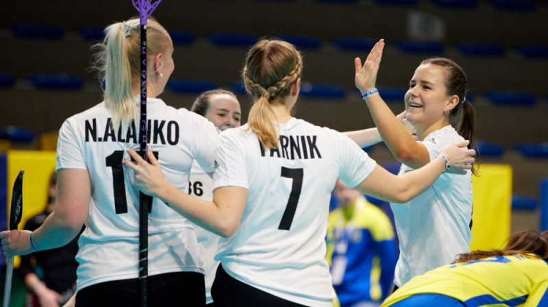 Pie pirmās uzvaras tikusi arī Igaunijas valstsvienība, foto: IFF Floorball