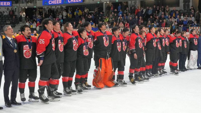 Japānas hokeja valstsvienība. Foto: Ints Kalniņš/Reuters/Scanpix