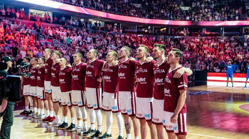 Latvijas basketbola izlase. Foto: LBS