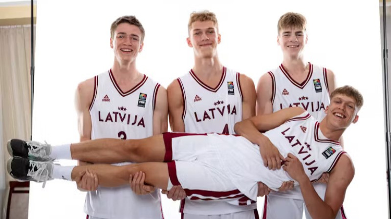 Latvijas U18 izlase 3x3 basketbolā. Foto: FIBA