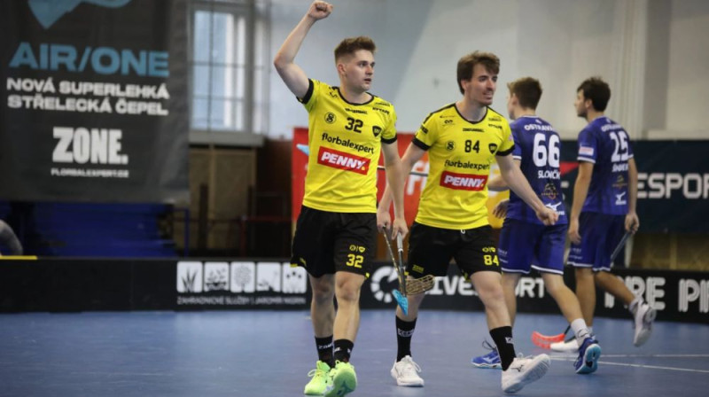 "TJ Sokol Kralovske VInohrady" sezonas sākumā ļoti solīds sniegums, foto: SKV Floorball