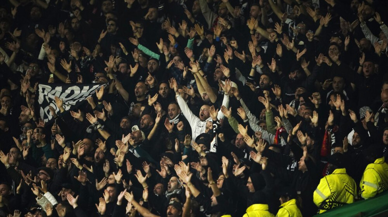 PAOK fani Mančestrā. Foto: AP/Scanpix